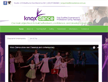 Tablet Screenshot of knoxdance.com.au